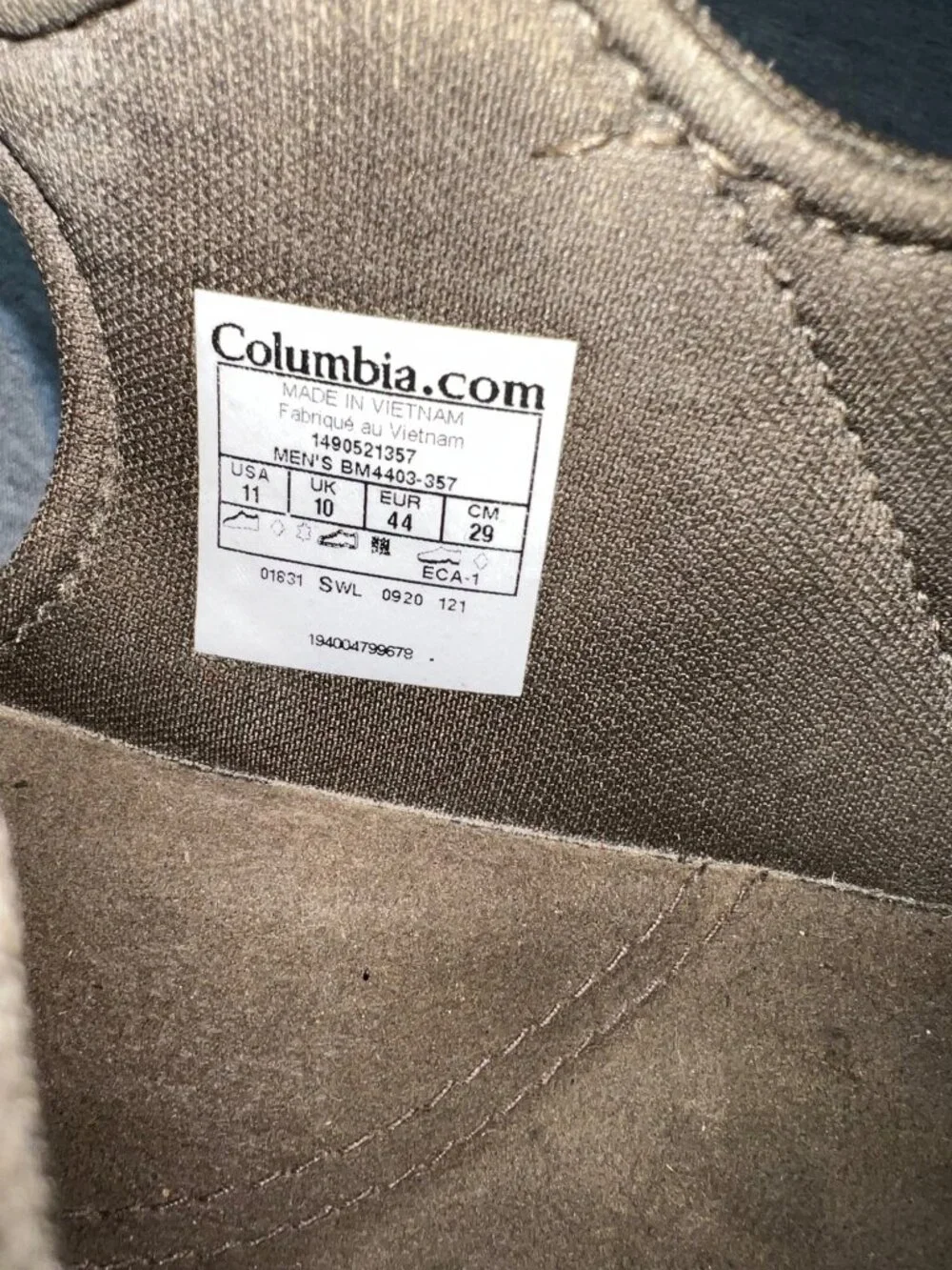 Columbia Mens Brown Outdoor Sandals Size 11 Adjustable Strap Lightweight Durable